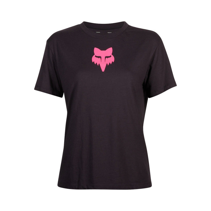 T-shirt Damski Fox Head Black Pink