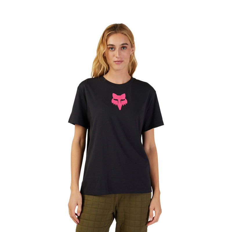 T-shirt Damski Fox Head Black Pink