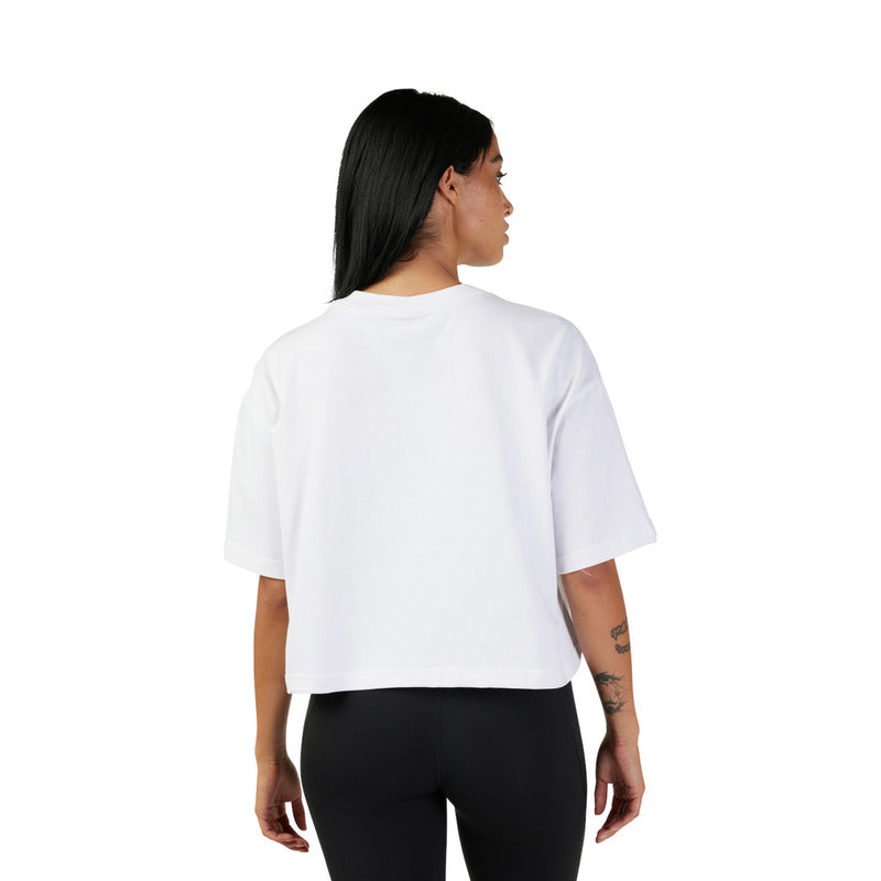 T-shirt Damski Fox Wordmark Os Crop White