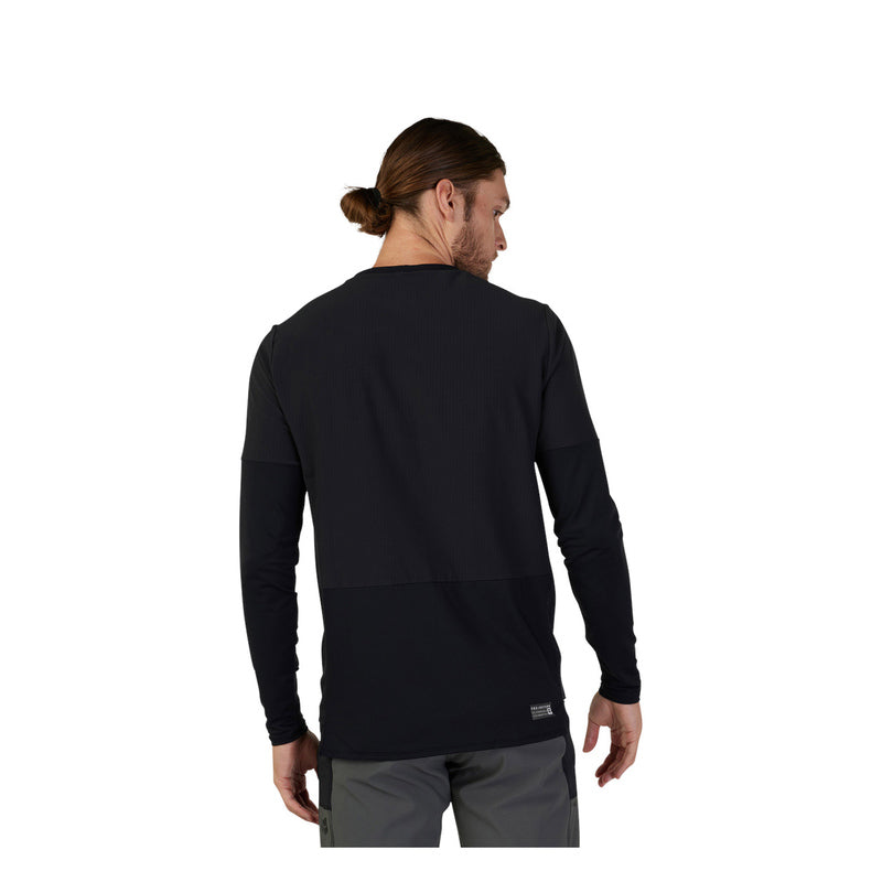 Koszulka Rowerowa Z Długim Rękawem Fox Defend Thermal Black