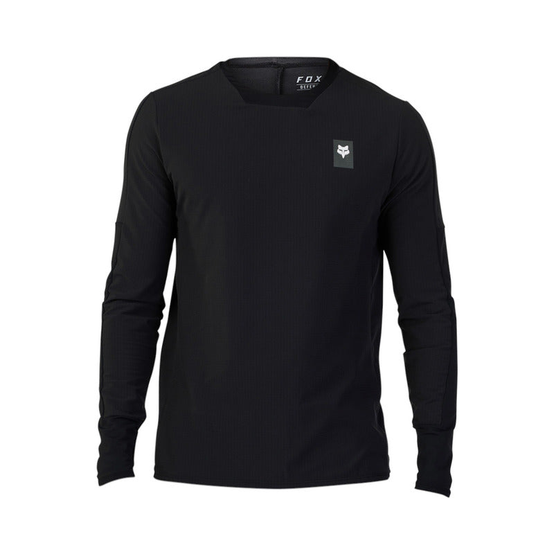 Koszulka Rowerowa Z Długim Rękawem Fox Defend Thermal Black