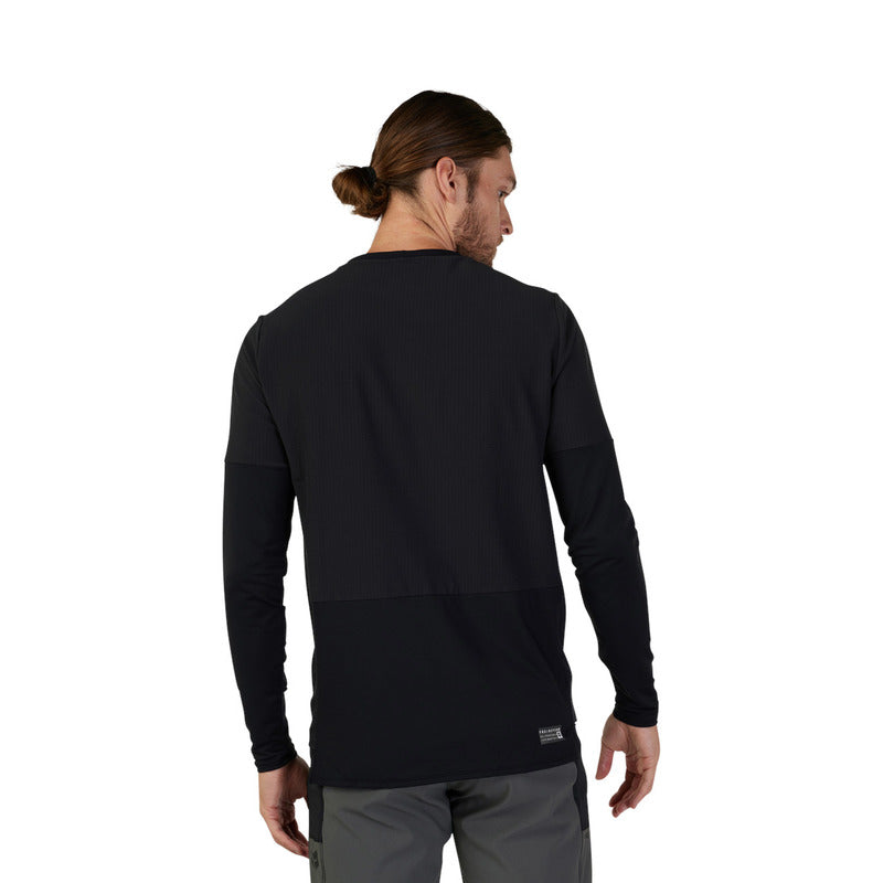 Koszulka Rowerowa Z Długim Rękawem Fox Defend Thermal Black