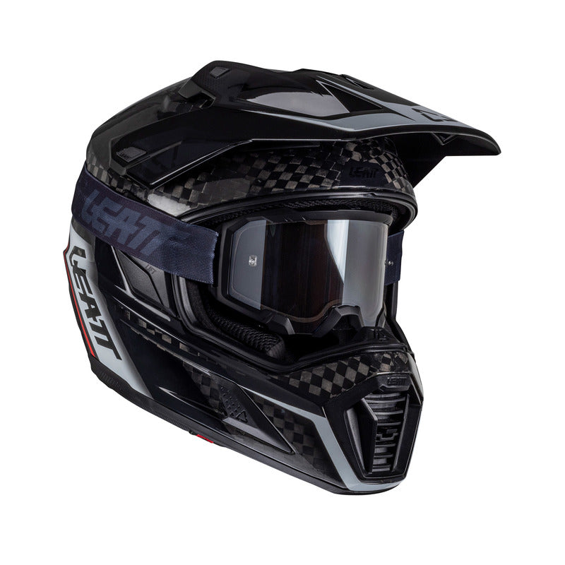 KASK MOTOCYKLOWY Z GOGLAMI LEATT KIT ADV 9.5 CARBON S