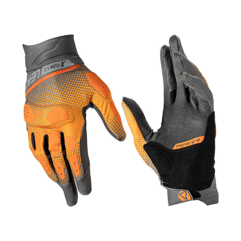 RĘKAWICE MOTOCYKLOWE LEATT ADV X-FLOW 5.5 SHORT ORANGE S