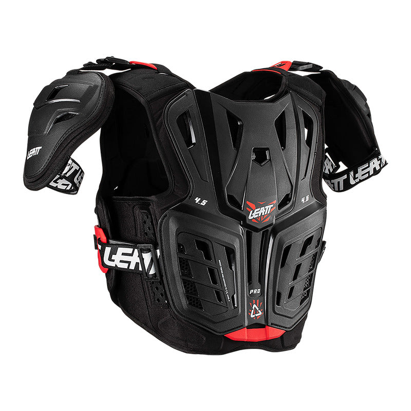 BUZER JUNIOR LEATT 4.5 PRO BLACK RED (134-146CM) S/M