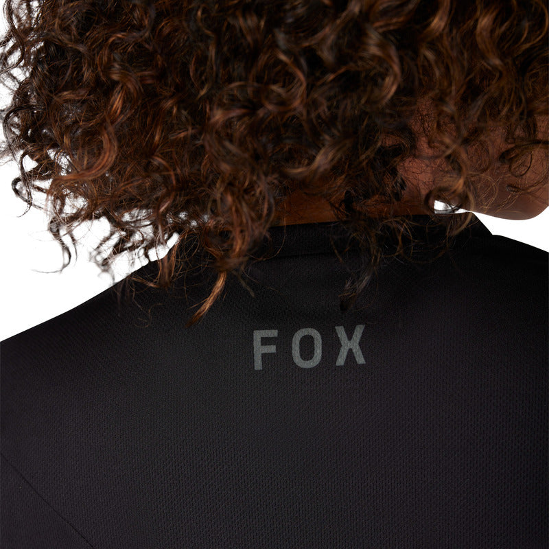 Koszulka Rowerowa Z Długim Rękawem Damska Fox Ranger Head Black