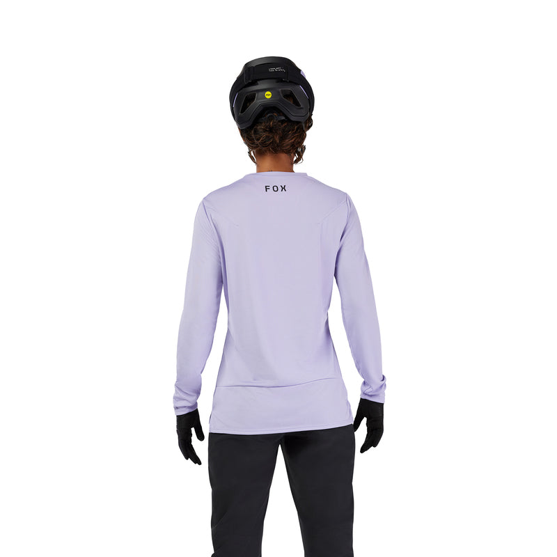 Koszulka Rowerowa Z Długim Rękawem Damska Fox Ranger Head Lilac