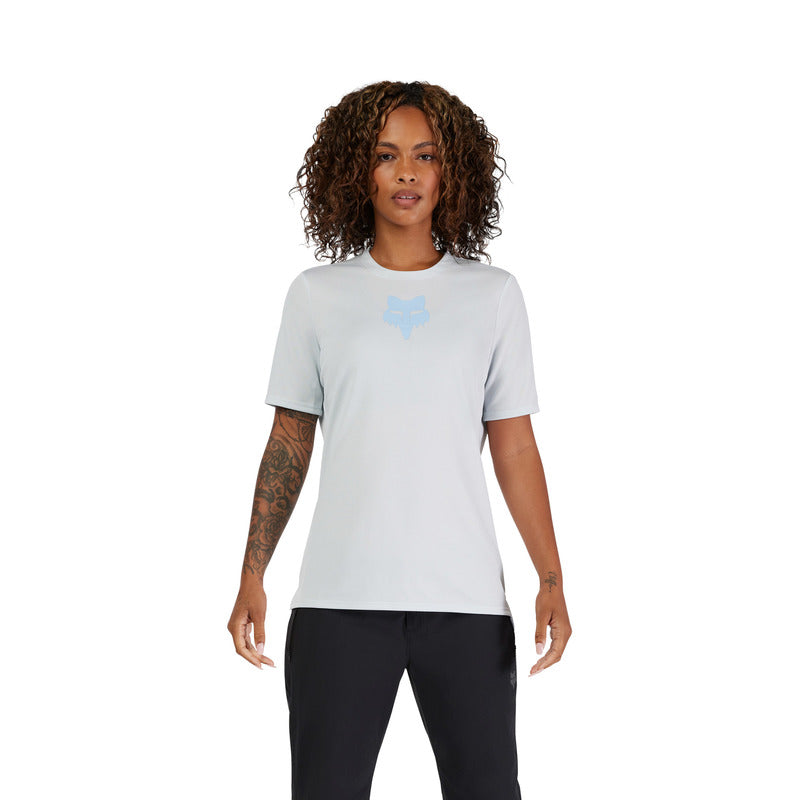 Koszulka Rowerowa Damska Fox Ranger Head Pale Blue