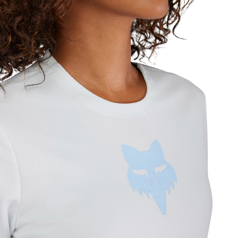 Koszulka Rowerowa Damska Fox Ranger Head Pale Blue