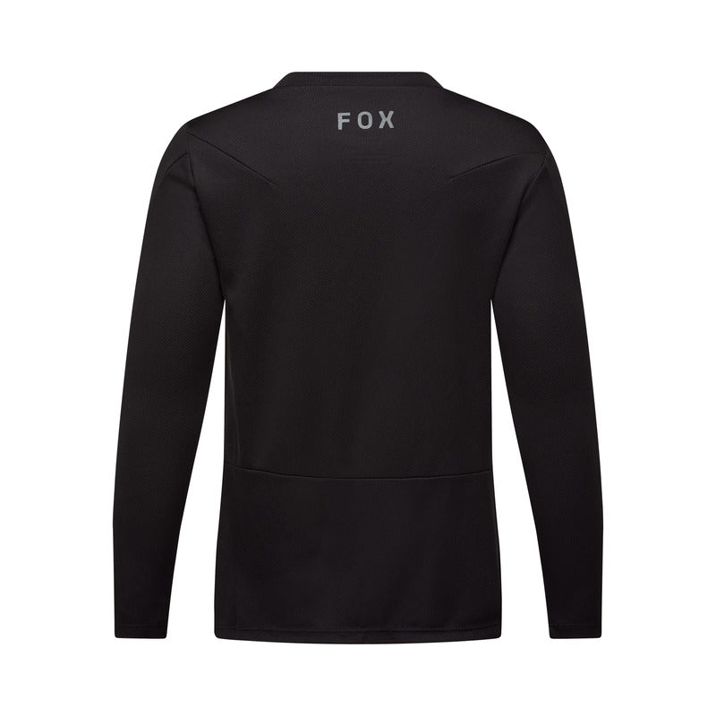 Koszulka Rowerowa Z Długim Rękawem Junior Fox Ranger Head Black