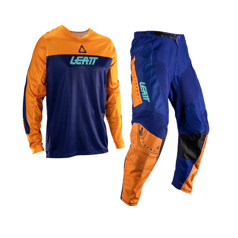 STRÓJ OFFROADOWY BLUZA I SPODNIE LEATT RIDE KIT MOTO 3.5 ORANGE XS