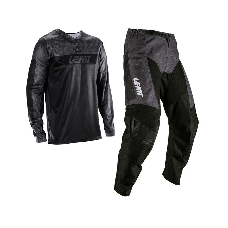 STRÓJ OFFROADOWY BLUZA I SPODNIE LEATT RIDE KIT MOTO 3.5 STEALTH BLACK GREY XS