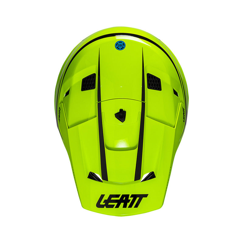KASK MOTOCYKLOWY Z GOGLAMI JUNIOR LEATT KIT MOTO 3.5 NEON YELLOW M