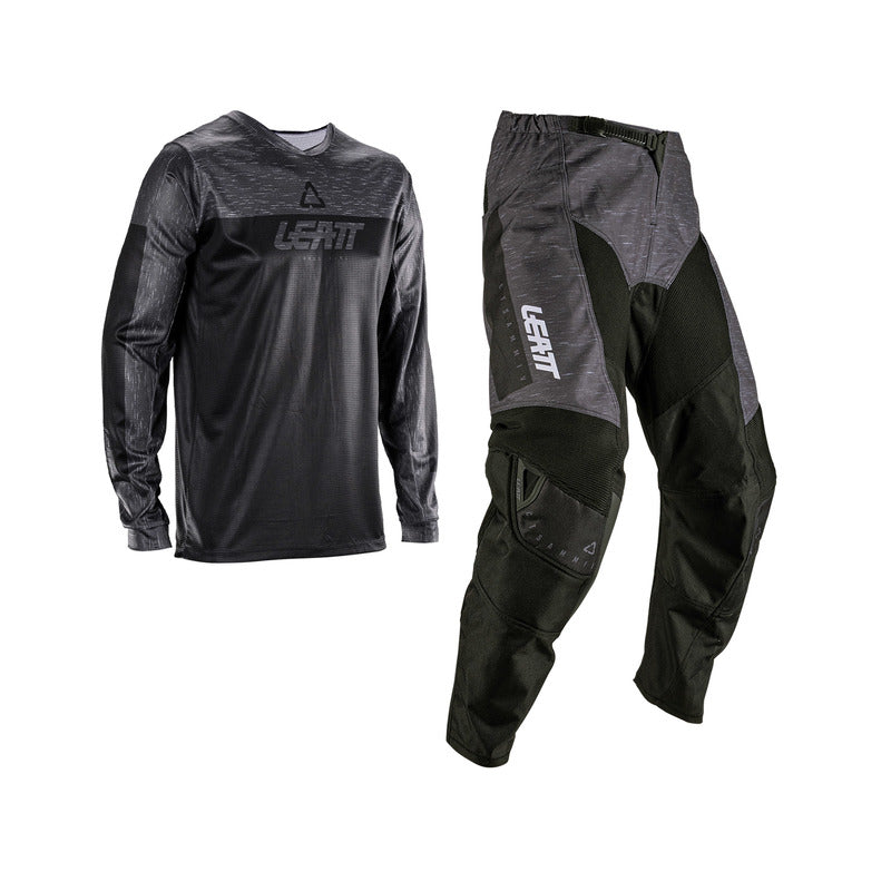 STRÓJ OFFROADOWY BLUZA I SPODNIE JUNIOR LEATT RIDE KIT 3.5 STEALTH BLACK GREY S