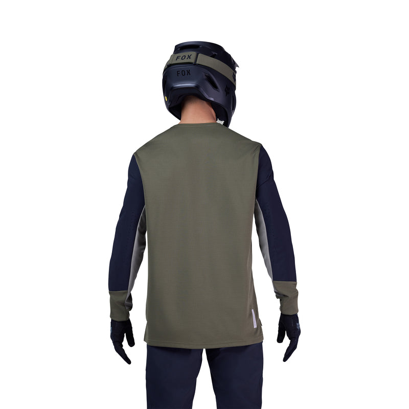 Koszulka Rowerowa Z Długim Rękawem Fox Defend Olive Green