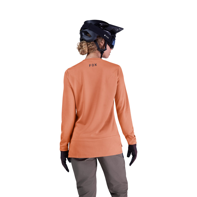 Koszulka Rowerowa Z Długim Rękawem Damska Fox Ranger Fox Head Coral