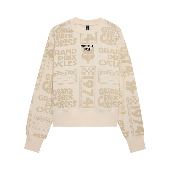 Bluza Damska Fox Circa 74 Oversized Fleece Crew Off White