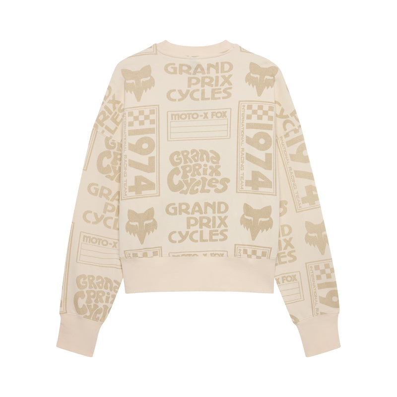 Bluza Damska Fox Circa 74 Oversized Fleece Crew Off White