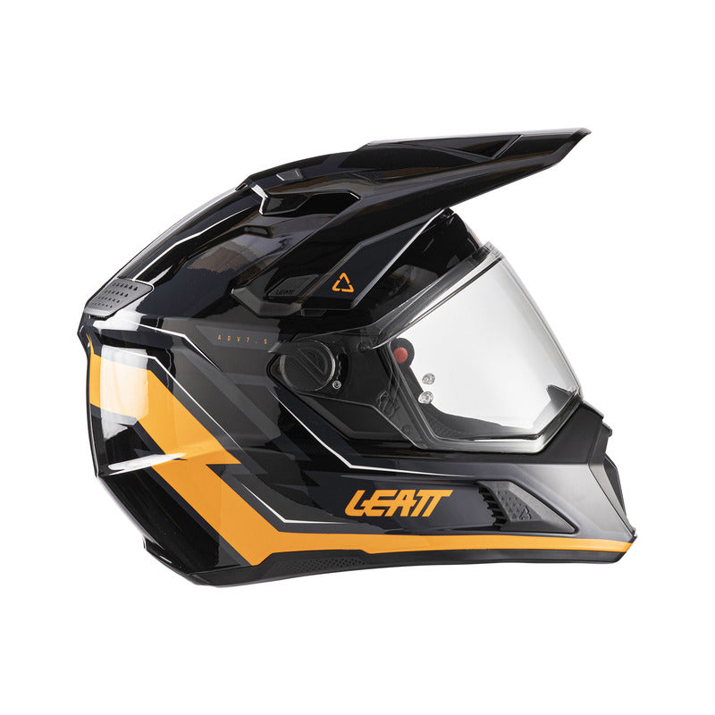 KASK MOTOCYKLOWY Z GOGLAMI LEATT ADV 7.5 BLACK ORANGE S