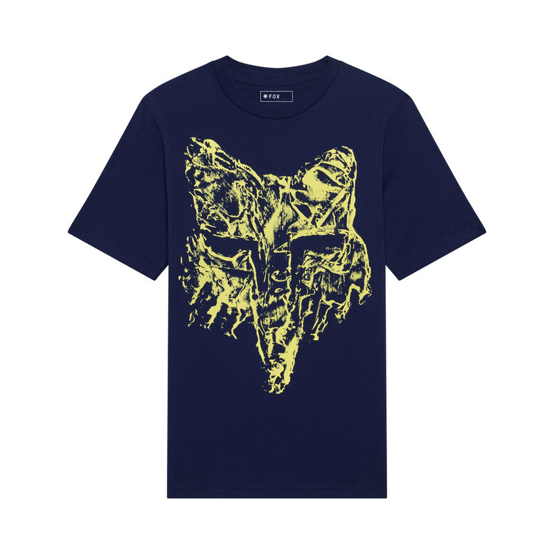 T-shirt Junior Fox Image Print Head Navy