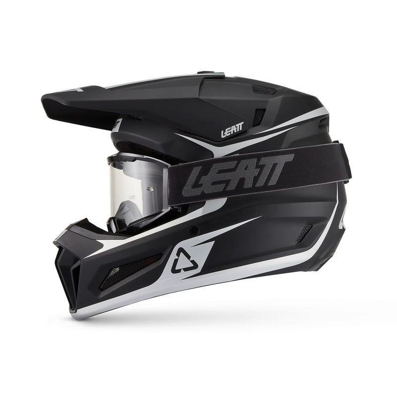 KASK MOTOCYKLOWY Z GOGLAMI LEATT KIT MOTO 3.5 BLACK XS