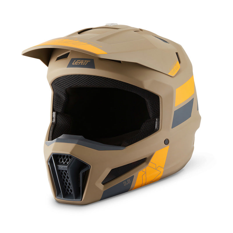 KASK MOTOCYKLOWY Z GOGLAMI LEATT KIT MOTO 3.5 KHAKI BROWN S