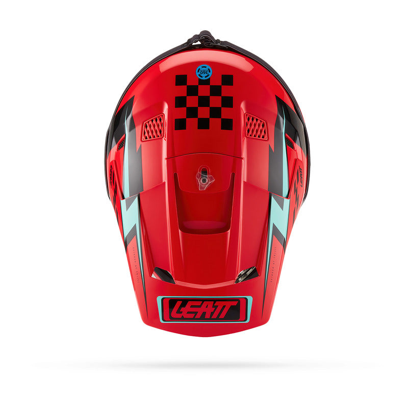 KASK MOTOCYKLOWY Z GOGLAMI LEATT KIT MOTO 3.5 RED S