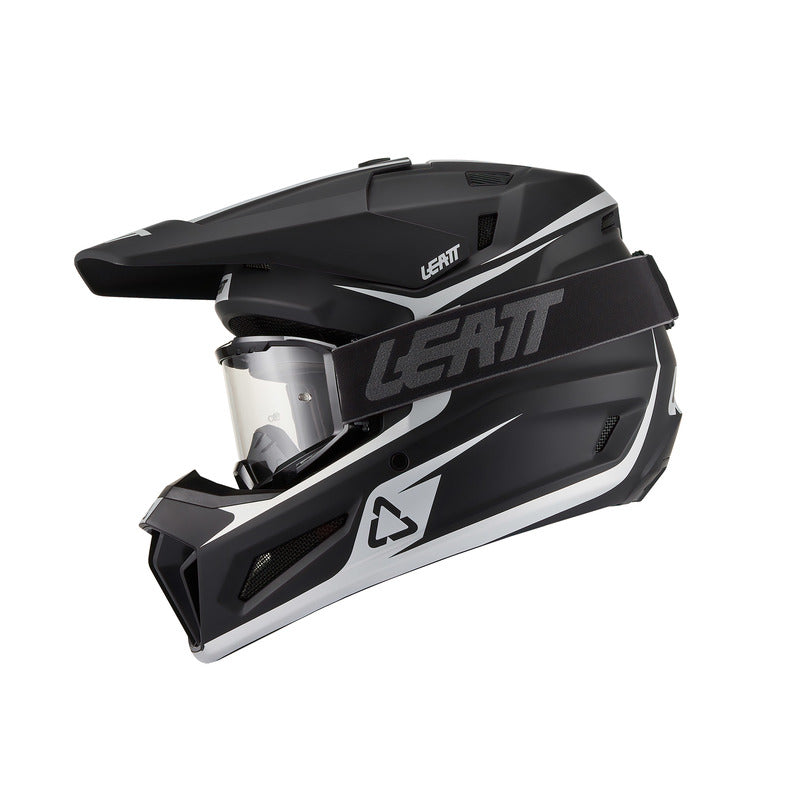 KASK MOTOCYKLOWY Z GOGLAMI JUNIOR LEATT KIT MOTO 3.5 BLACK M