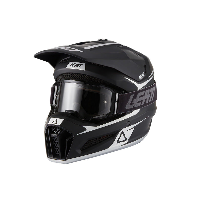KASK MOTOCYKLOWY Z GOGLAMI JUNIOR LEATT KIT MOTO 3.5 BLACK M