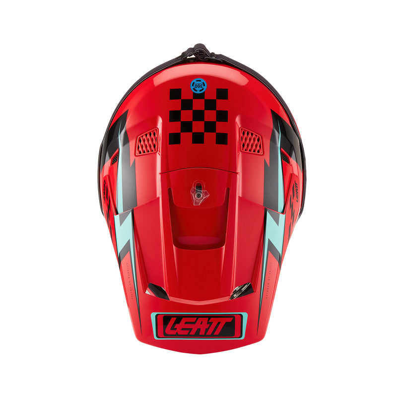 KASK MOTOCYKLOWY Z GOGLAMI JUNIOR LEATT KIT MOTO 3.5 RED M