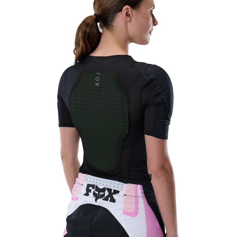 Koszulka Z Ochraniaczami Damska Fox Baseframe Pro Ss Black