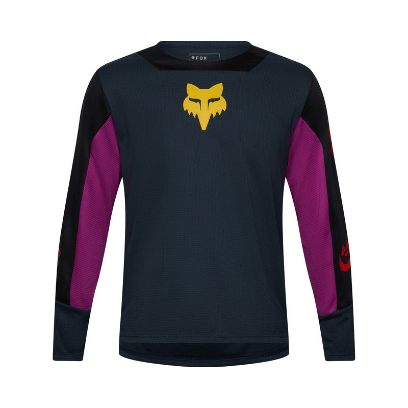 Koszulka Rowerowa Z Długim Rękawem Junior Fox Defend Ls Creation Galaxy Blue