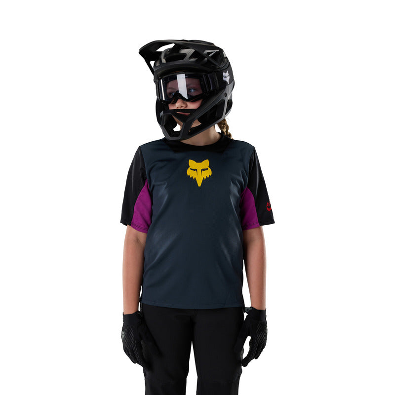 Koszulka Rowerowa Junior Fox Defend Ss Creation Galaxy Blue