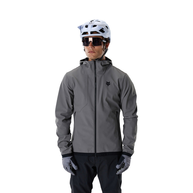 Bluza Rowerowa Z Kapturem Fox Ranger Fire Hoodie Pewter