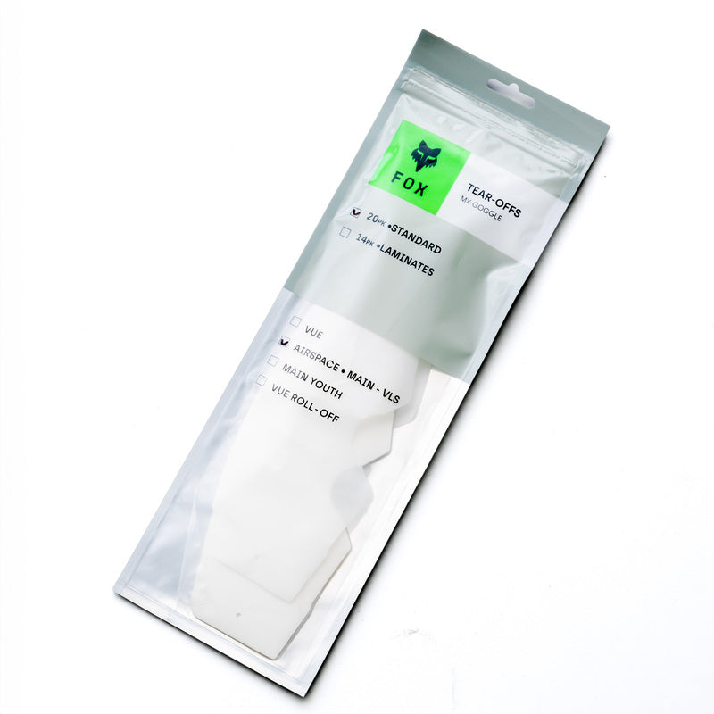 Zrywki Fox Mx24 Airspace/main Standard Tear Off 20pk Clear