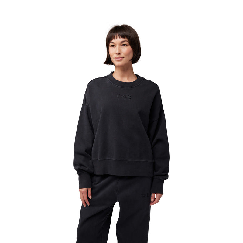 Bluza Damska Fox Wordmark Oversized Fleece Crew Black