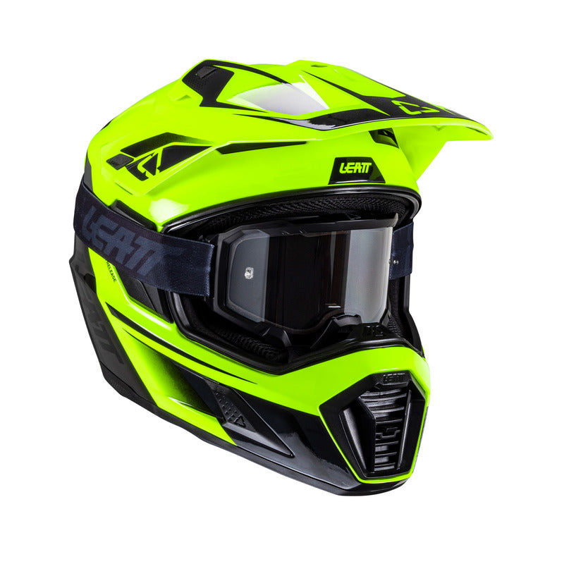 KASK MOTOCYKLOWY Z GOGLAMI LEATT KIT ADV 8.5 HI-VIZ S