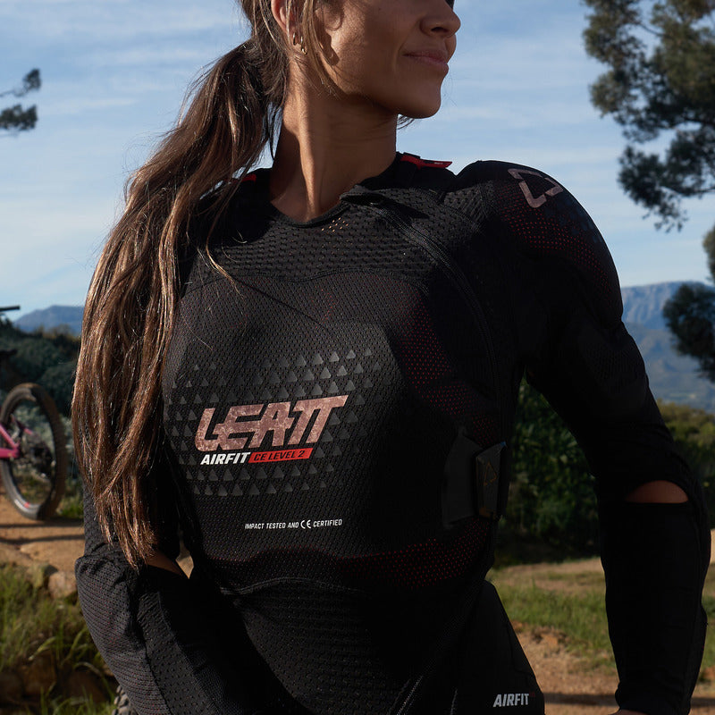 KOSZULKA Z OCHRANIACZAMI LEATT 3DF AIRFIT EVO BLACK (160-172CM) S/M