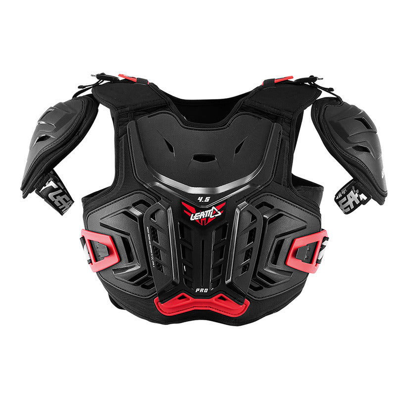 BUZER JUNIOR LEATT 4.5 PRO BLACK RED (134-146CM) S/M