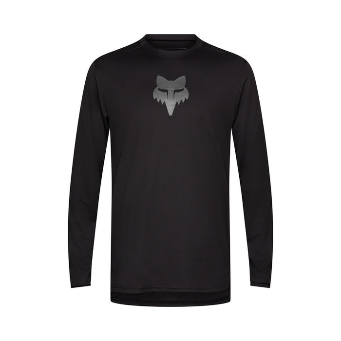 Koszulka Rowerowa Z Długim Rękawem Fox Ranger Head Black