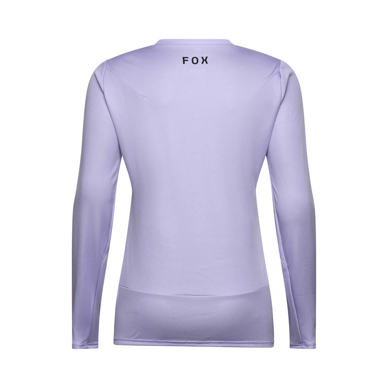 Koszulka Rowerowa Z Długim Rękawem Damska Fox Ranger Head Lilac