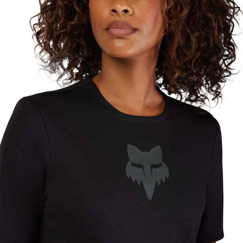 Koszulka Rowerowa Damska Fox Ranger Head Black