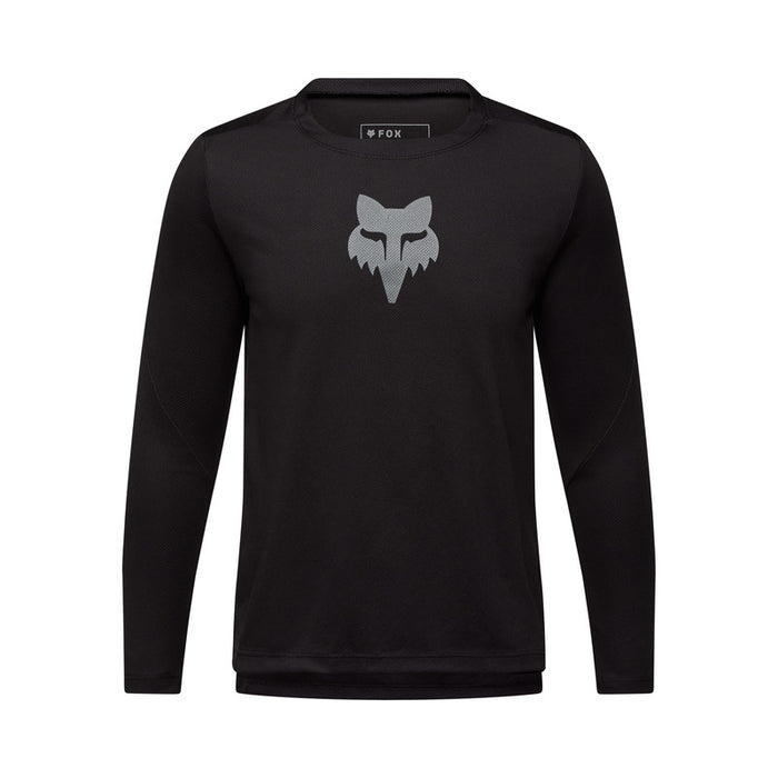 Koszulka Rowerowa Z Długim Rękawem Junior Fox Ranger Head Black