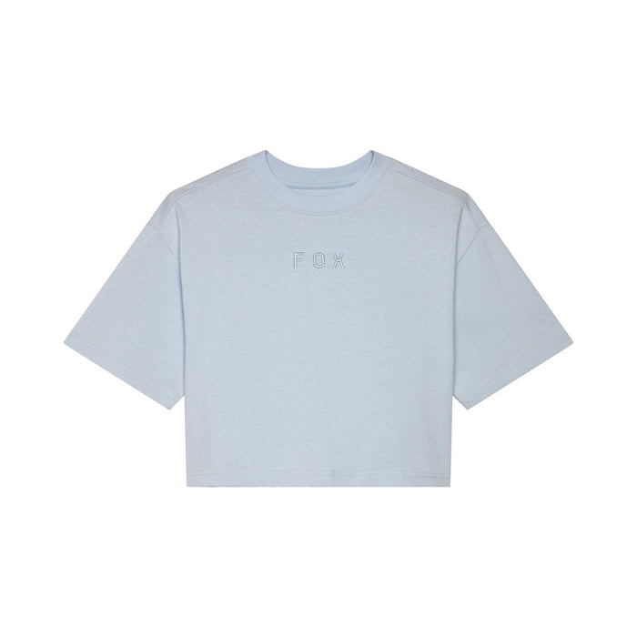 T-shirt Damski Fox Wordmark Os Crop Pale Blue