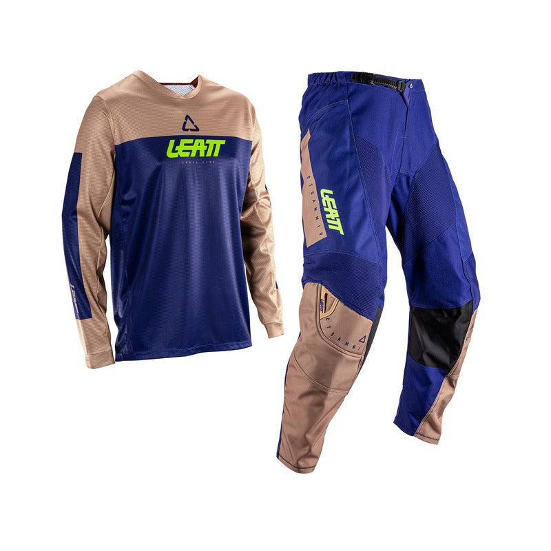 STRÓJ OFFROADOWY BLUZA I SPODNIE LEATT RIDE KIT MOTO 3.5 BROWN XS