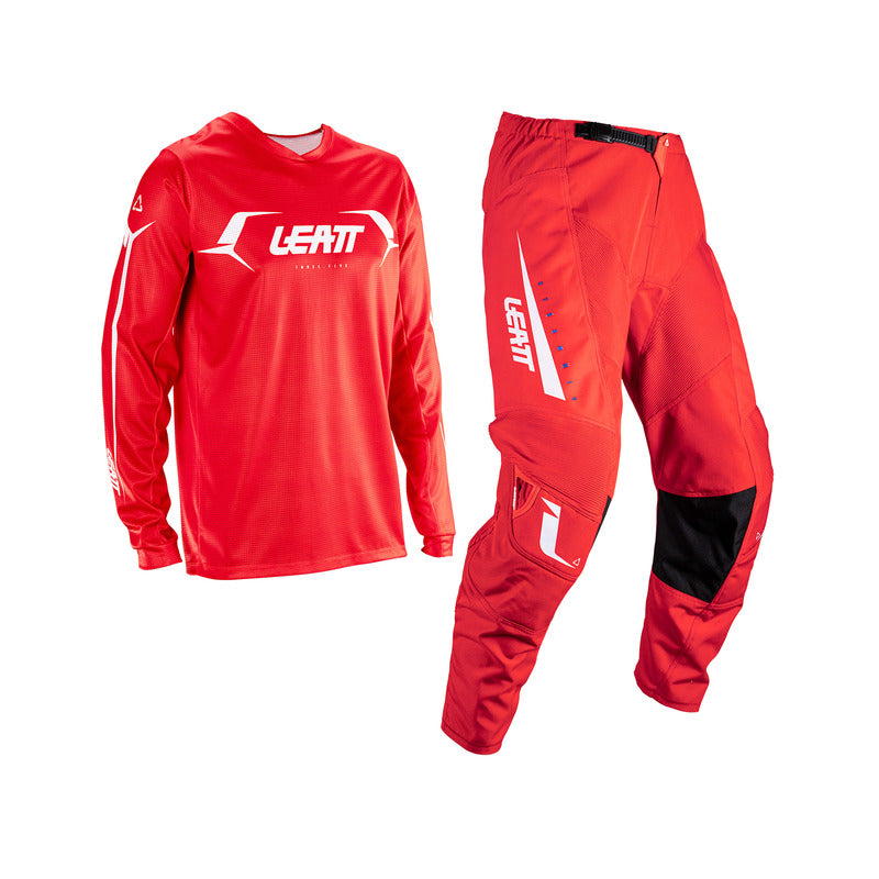 STRÓJ OFFROADOWY BLUZA I SPODNIE LEATT RIDE KIT MOTO 3.5 RED M