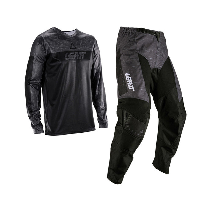 STRÓJ OFFROADOWY BLUZA I SPODNIE LEATT RIDE KIT MOTO 3.5 STEALTH BLACK GREY XS