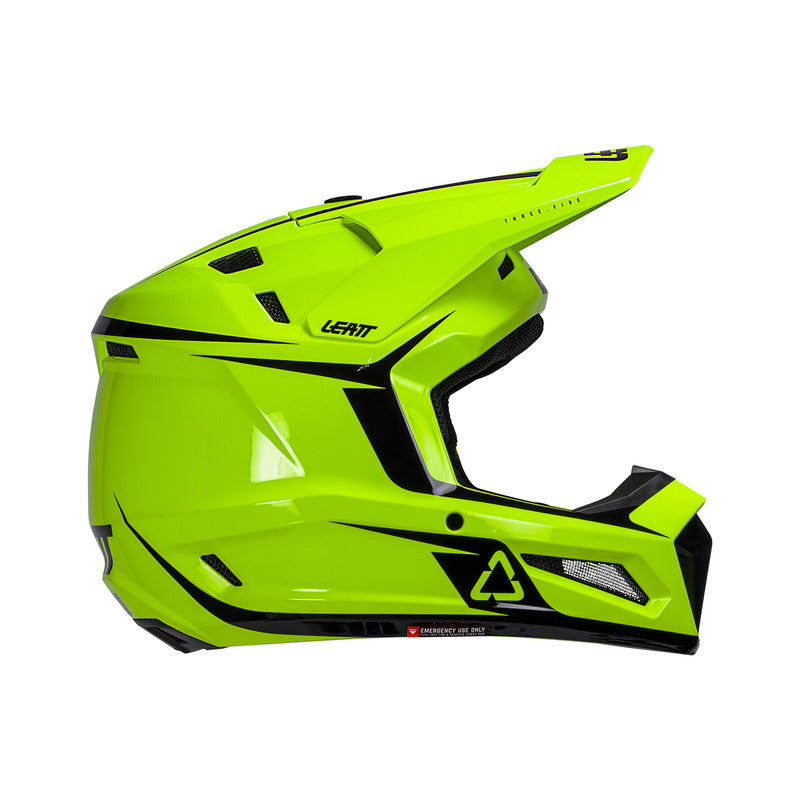 KASK MOTOCYKLOWY Z GOGLAMI JUNIOR LEATT KIT MOTO 3.5 NEON YELLOW M