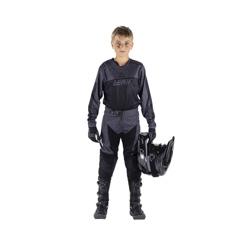 STRÓJ OFFROADOWY BLUZA I SPODNIE JUNIOR LEATT RIDE KIT 3.5 STEALTH BLACK GREY S