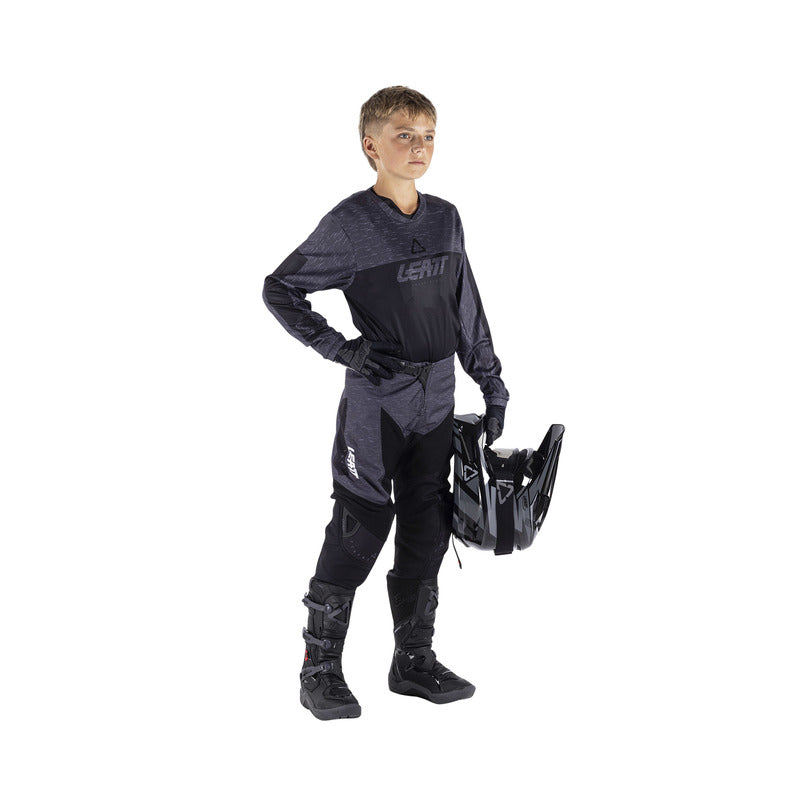 STRÓJ OFFROADOWY BLUZA I SPODNIE JUNIOR LEATT RIDE KIT 3.5 STEALTH BLACK GREY S